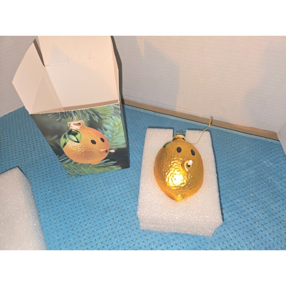 The Wonderful POM Seedless Lemon Hand Blown Glass Promotional Christmas Ornament